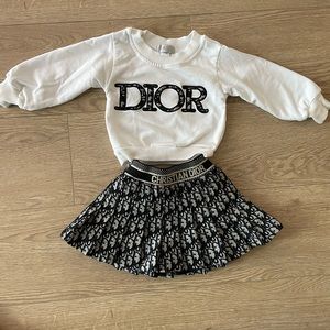 High Quality Dior Toddler Sweater & Skort 12-18 months